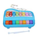 Fun Express 2 in 1 Baby Piano Xylophone Toy - 8 Multicolored Key Keyboard Xylophone Piano for Toddlers 1-3 Years Old | Preschool Educational Musical Learning Instruments Toy for Baby Kids Girls Boys