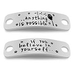 Gift for Runner Shoe Lace Tag If You Believe in Yourself Anything is Possible Inspirational Trainer Tag Gift for Fitness Men Women Runner Marathon Gift Fitness Gym Gift