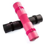 Peach Bands Barbell Pad with Secure Straps for Squats and Hip Thrusts (Pink)