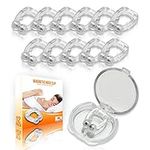 Magnetic Anti Snore Clip (Pack of 12) - Silicone Snoring Nose Clip - A Simple Solution for Nasal Snorers - Reusable Snoring Device to Enjoy a Peaceful Night's Sleep - by Mobi Lock