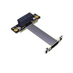 ADT-Link Dual 90Degree Right Angle PCIe 3.0 x1 to x1 Extension Cable R11SL-TL 8G/BPS High Speed PCI Express 1x Riser Card Ribbon Extender(10cm)