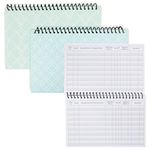 Okuna Outpost 2 Pack Spiral Bound Accounting Ledger Book, Check and Money Tracker Notebook for Small Business Bookkeeping, Checking Account Register Book for Personal Finance (100 Pages)