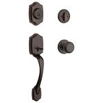 Kwikset 96870-100 Belleview SmartKey Single Cylinder Handleset with Cove Knob, Venetian Bronze