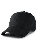 FURTALK Cotton Low Profile Baseball Cap Hat for Men Women Adjustable Dad Hat Four Seasons Classic Black