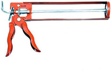 KAAM - STEEL SILICON SEALANT GUN / CAULKING GUN (9 inches) / MANUAL APPLICATOR GUN SKELETON TYPE