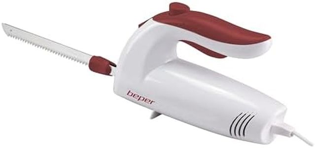 BEPER, Blanc/Rouge BP.790 Couteau de cuisine électrique, 150 Watt, ABS
