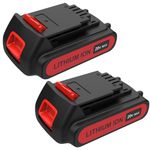 ANTRobut 2Pack LBXR20 Replacement for Black and Decker 20V Battery LB20 LBX20 LBXR2020-OPE LB2X4020-OPE 3.5Ah