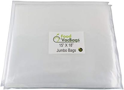 FoodVacBags 15-Inch By 18-Inch Foodvacbags Commercial Vacuum Sealer Bags, Industrial Size Storage For Food, Clothing, Documents (100) (clear) (401518_2)