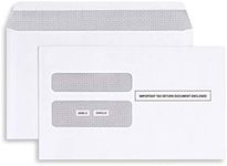 25 W2 Envelopes, Self Seal, Double Window Security Envelopes Designed for Printed W2 Laser Forms from QuickBooks Desktop and Other Tax Software, 5 5/8’’ x 9’’, 25 Form Envelopes