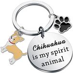 BNQL Chihuahua Keychains Gifts for Chihuahua Lovers Chihuahua Owner Gifts Chihuahua is My Spirit Animal (Chihuahua Keychain)