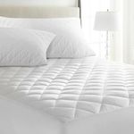 Extra Deep 40cm Quilted Mattress Protector - 100% Cotton Fitted Bed Cover - Stretch Skirt Mattresses Pad Protectors Topper Single Double King Super King Size (Super King)