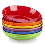 vancasso Bonita Pasta Bowls 38 oz, Large Ceramic Salad Bowls, Pasta Bowl Set of 6, Microwave & Dishwasher Safe Soup Bowls, Serving Bowls, Warm Colors