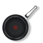 Tefal Cook & Savour Non-Stick Fry Pan with Glass Lid, Smart Thermo Signal Temperature Indicator Technology - (Black) (28 Cm)