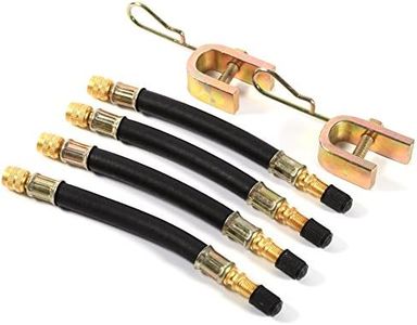 Manguera de Inflador de los Neumáticos Flexible Adaptador de Extensión Válvula Tránsito Doble Flexible de Rueda Neumático de Vehículos 4PCS 140mm