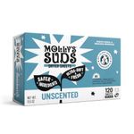 Molly's Suds All Natural Fabric Softener Dryer Sheets, Unscented (120 Sheets)