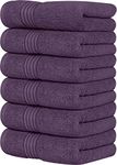 Utopia Towels 6 Piece Premium Hand Towels Set, (16 x 28 inches) 100% Ring Spun Cotton, Lightweight and Highly Absorbent Towels for Bathroom, Travel, Camp, Hotel, and Spa (Plum)