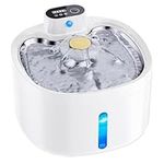 Cat Water Fountain Wireless Battery Operated Cat Water Fountain with Motion Sensor – Indoor Pet Drinking Fountain for Small Dogs – Automatic Cordless Kitty Fountain with 2 Replacement Filters Included