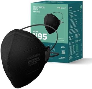 Well Before N95 Mask - NIOSH Approved Respirator (Black, Pack of 30), Lightweight design, Breathable and comfortable for long periods of wear, N95 Masks For Adults