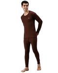 Lux Cottswool Men's Cotton Thermal Set (COTT_Brown_FS_RN_TRO_Set_90)