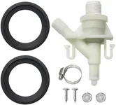 Upgraded 385311641 RV Water Valve &2 Pack 385311658 Flush Ball Seal for Pedal Flush Valve Toilet by Blutoget - RV Toilet Valve Fit for Sealand Toilets 300, 310, 311, 320, 321 RV Toilets& Marine Toilet