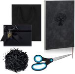 Lewtemi Set of 3 Left Handed Gifts Include 1 A6 Left Handed Notebook and Left Handed Scissors with Matched Gift Box Lefty Leather Journal Notebook for Friends Adults Business Subject Travel Work