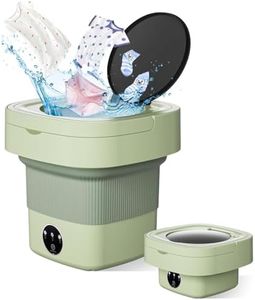 Taylor & Brown Portable Washing Machine, 10L 2 in 1 Mini Portable Washer Machine, Foldable Small Smart Laundry Machine with 3 Cleaning Modes for Baby Clothes, Underwear, Camping, RV, Travel, Green