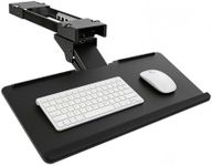 Mount-It! Under Desk Computer Keyboard and Mouse Tray, Ergonomic Keyboard Drawer with Gel Wrist Pad, Black