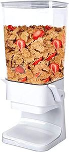 GLASSCO Countertop Cereal Dry Food Dispenser, White 5.5L