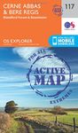 Cerne Abbas & Bere Regis Map | Weatherproof | Blandford Forum & Beaminster | Ordnance Survey | OS Explorer Active Map 117 | England | Walks | Hiking | Maps | Adventure