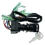 Ignition Switch Assembly Fits for Yamaha Outboard Motors, 703-82510-44-00 703-82510-43-00 703-82510-42-00 703-82510-11-00, Main Key Remote Control Box Ignition