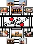 AG BRAND Friends Forever Customized Collage Photo Frame With Text | Best Gift For Friends, Best Friends, Birthday, Friendship Day, Boyfriend, Girlfriend | Personalized it with 8 Pictures