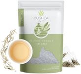 Premium White Silver Needle Tea Bags - Bai Hao Yinzhen Tea Triangles - Chinese Silver Tip White Tea - Low Caffeine Level