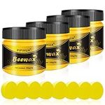 PIPIHUA Beeswax Polish for Wood & Furniture, Wood Seasoning Natural Beewax for All Wood Types and Colours,Waterproof & Repair Wood Wax to Protect & Enhance Any Wooden Surface,4×100g with 8 Spong