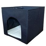 Cat Cube Bed Includes cushion Suitable with Kallax & Expedit Shelves - Cat Cave, Cat Basket, Cat Cozy (Black)