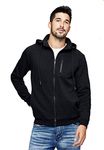 fanideaz Mens Stylize Hoodie Cotton Jackets For Mens_Black_M