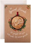 Hallmark Christmas Card for Friends - Contemporary Design with Hanging Keepsake