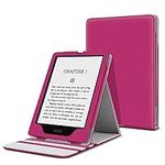 TNP Case Covers for Kindle Paperwhite Cover 11th Generation-2021 / Signature Edition 6.8 Inch eReader with Foldable Stand, Vertical Flip Origami Paper White Cover, Premium PU Leather, Hot Pink