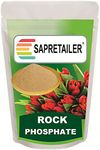 SAPRETAILER Organic Rock Phosphate Essential Fertilizer All Purpose Crushed Powder for Fruiting and Flowering Plants 1Kg