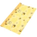 Beeswax Food Wrap, Reusable Wrapping Paper, Washable Bowl Covers, Food Storage for Sandwich, Bread, Fruit, 39" x 13"