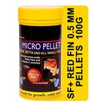 TUNAI SF+ Micro Fish Food for Adult Tetra, Guppy, Barb, Bettas, Color Widow and Small Fish Groups, Effective for Color and Growth (100g - Micro Pellets)