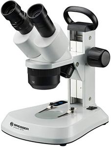 Bresser Microscope d'analyse STR 10x - 40x stéréo, lumière et lumière transmise, Noir