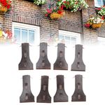 Brick Hook Clips, 8Pcs Heavy Duty Outdoor Brick Hangers Outside Home Decor Hanging Wall Clips Fits Standard Size Bricks 2 1/4 Inch to 2 3/8 Inch High Bricks