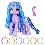 My Little Pony Toys: Make Your Mark Izzy Moonbow See Your Sparkle 8-Inch Purple Pony Toy, Unicorn Toys for 5 Year Old Girls and Boys and Up, with Sounds, Music, and Lights (English & Spanish)