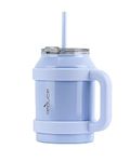 Reduce Tumbler, 50 oz - Stainless Steel Tumbler with Straw, Lid and Handle - 36 Hours Cold - Large Insulated Mug for Cold Drinks - Sweat-Proof Body, Dishwasher Safe - Glacier, Opaque Gloss
