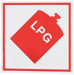 Viking Signs LN1412-S20-V "LPG for Caravans and Motorhomes" Sign, Vinyl, 200 mm x 200 mm