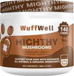 Mushroom Supplement for Dogs - 140 Chews - Advanced 7 Mushrooms Blend with Turkey Tail, Lions Mane and Reishi - Includes Green Lipped Mussel, Salmon Oil and Probiotics for Immune Support