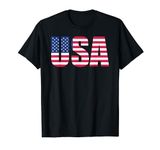 USA Flag Shirt, United States of America, Flag Letter Logo T-Shirt