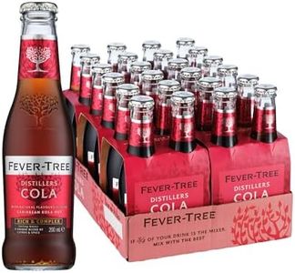 Fever-Tree Distillers Cola, Sparkling Soda Soft Drink Mixer, Natural Ingredients & Flavours, 200mL (Pack of 24 Glass Bottles)