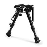 GUGULUZA Hunting Rifle Bipod 6" to 9" Adjustable Spring Return Sniper Sling Swivel Mount