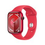 Apple Watch Series 9 [GPS 45mm] Smartwatch with (Product) RED Aluminum Case with (Product) RED Sport Band M/L. Fitness Tracker, Blood Oxygen & ECG Apps, Always-On Retina Display, Water Resistant